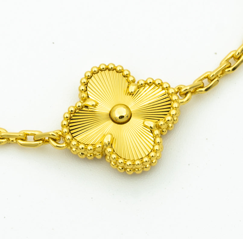 [Luna Brilliance]CLOVER BRACELET 5 MOTIFS GOLD DIAMOND