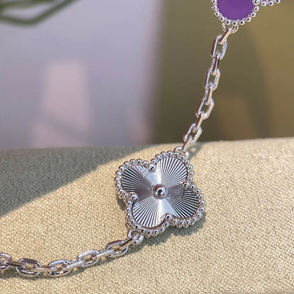 [Luna Brilliance] CLOVER 5 MOTIF VIOLET BRACELET COLLECTION