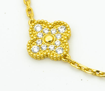 [Luna Brilliance]CLOVER BRACELET 5 MOTIFS GOLD DIAMOND