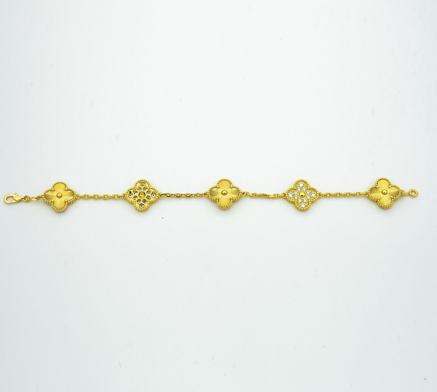 [Luna Brilliance]CLOVER BRACELET 5 MOTIFS GOLD DIAMOND