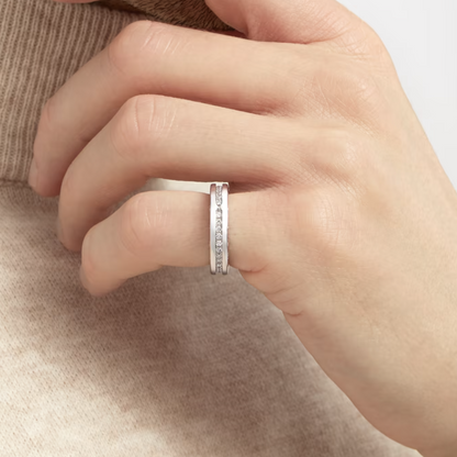 [Luna Brilliance]ZERO 1 ONE-BAND PAVED DIAMONDS ON THE SPIRAL RING