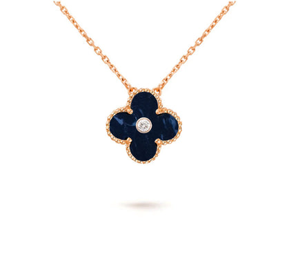 [Luna Brilliance]CLOVER 15MM DIAMOND SINGLE FLOWER NECKLACE COLLECTION