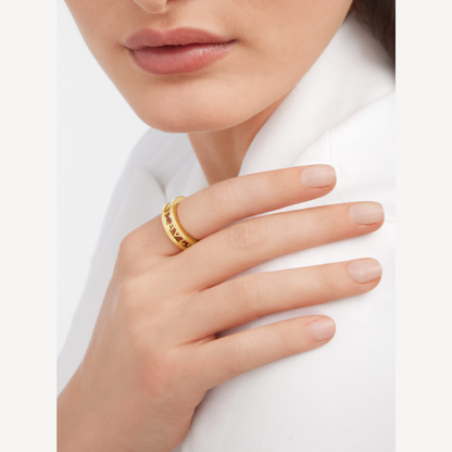 [Luna Brilliance]ZERO 1 ONE-BAND WITH OPENWORK LOGO SPIRAL RING