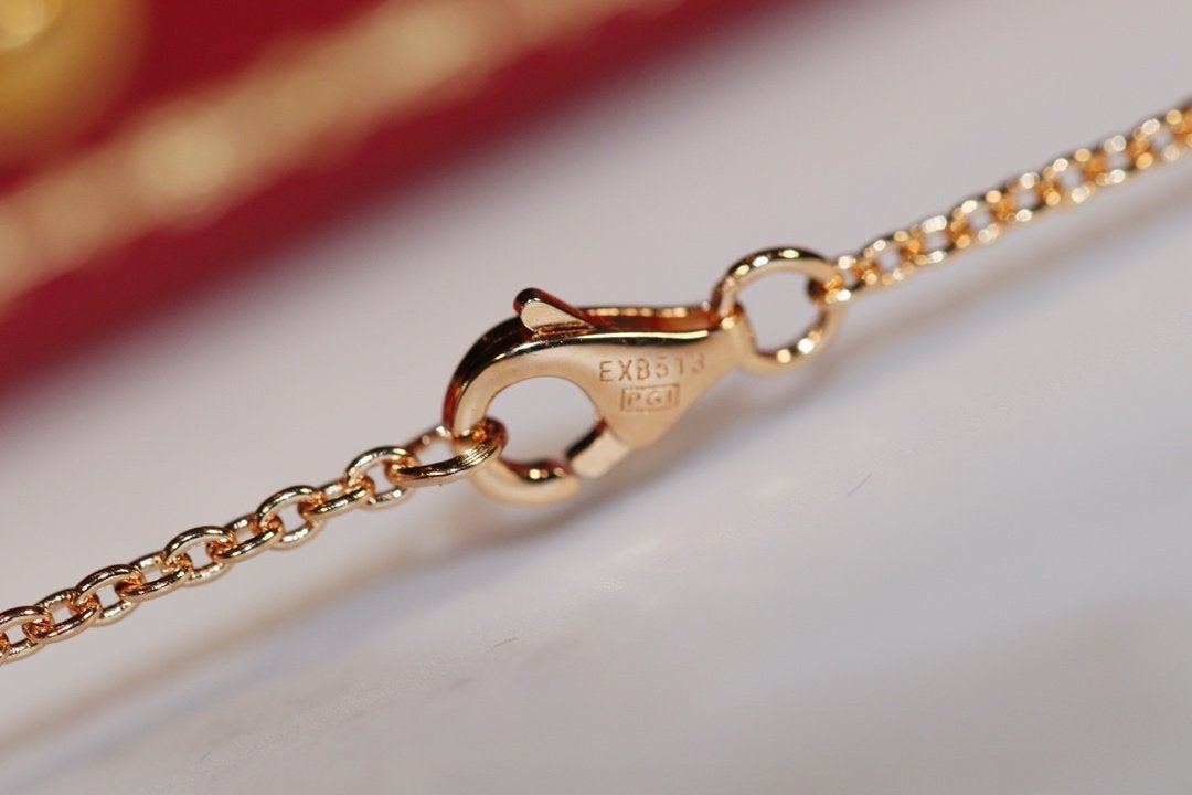 [Luna Brilliance]LOVE NECKLACE PINK GOLD AND SILVER