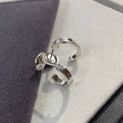 [Luna Brilliance]LOVE EARRINGS 2.65MM SILVER