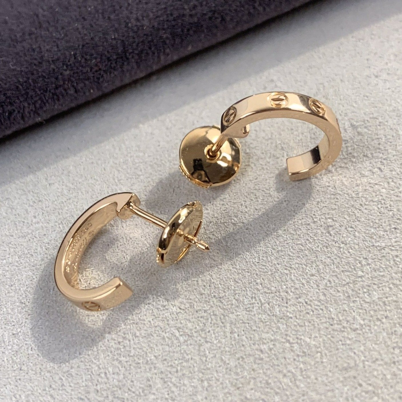 [Luna Brilliance]LOVE EARRINGS 2.65MM PINK GOLD