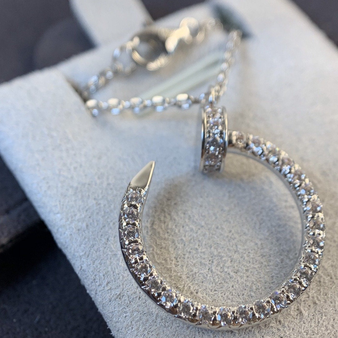 [Luna Brilliance]JUSTE NECKLACE SILVER DIAMONDS