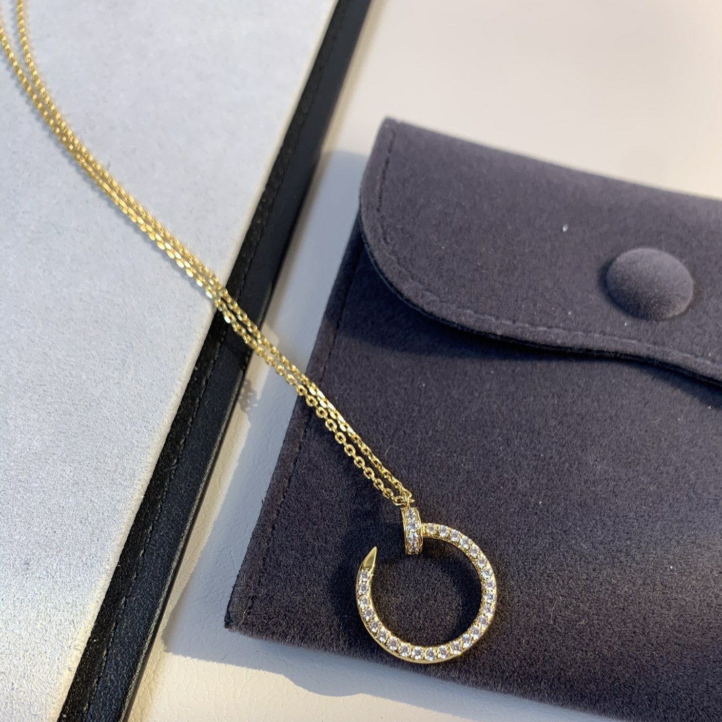 [Luna Brilliance]JUSTE NECKLACE GOLD DIAMONDS
