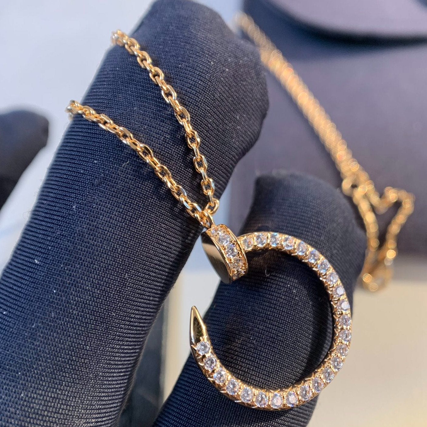 [Luna Brilliance]JUSTE NECKLACE PINK GOLD DIAMONDS