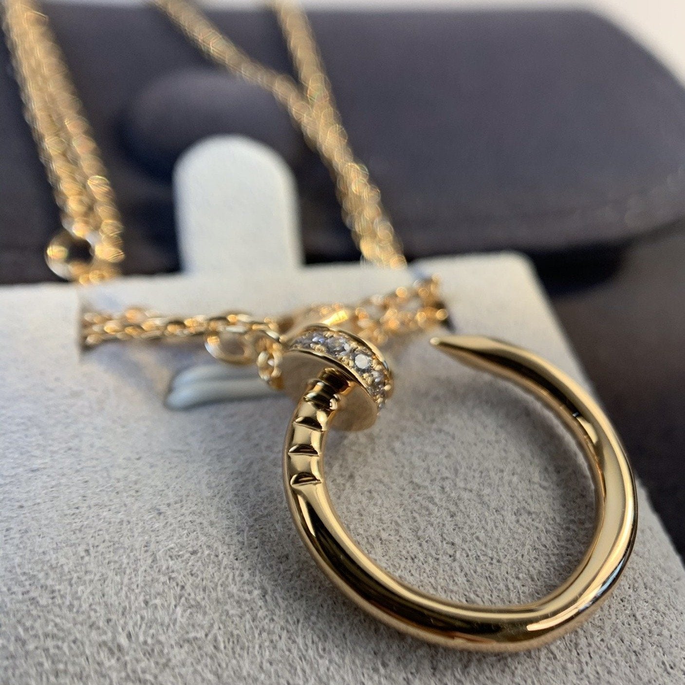 [Luna Brilliance]JUSTE NECKLACE PINK GOLD DIAMONDS