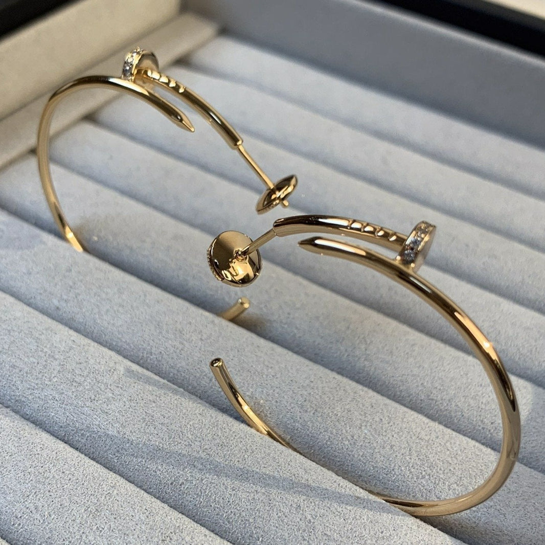 [Luna Brilliance]JUSTE EARRINGS GOLD DIAMONDS 1.8MM