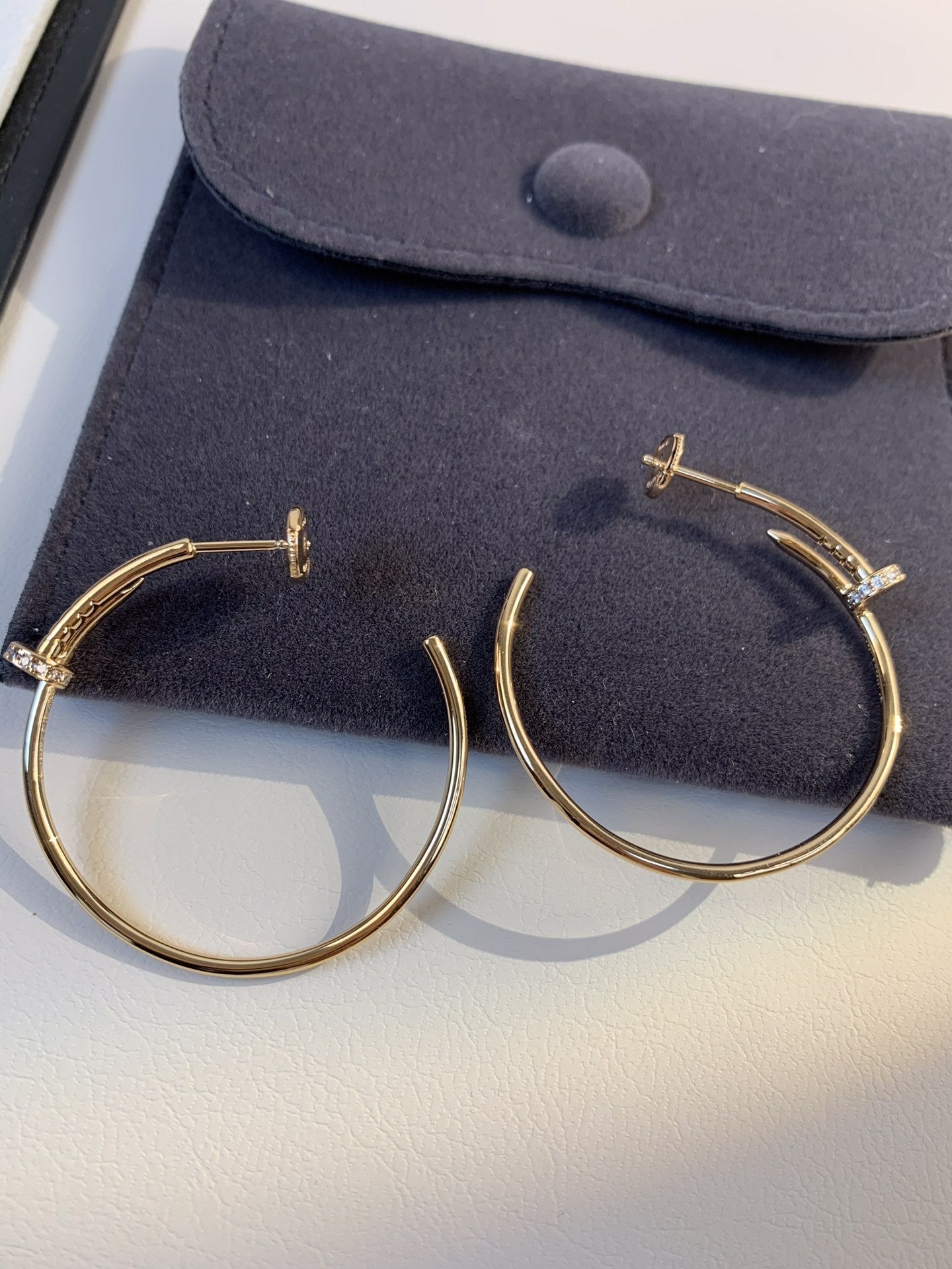 [Luna Brilliance]JUSTE EARRINGS GOLD DIAMONDS 1.8MM