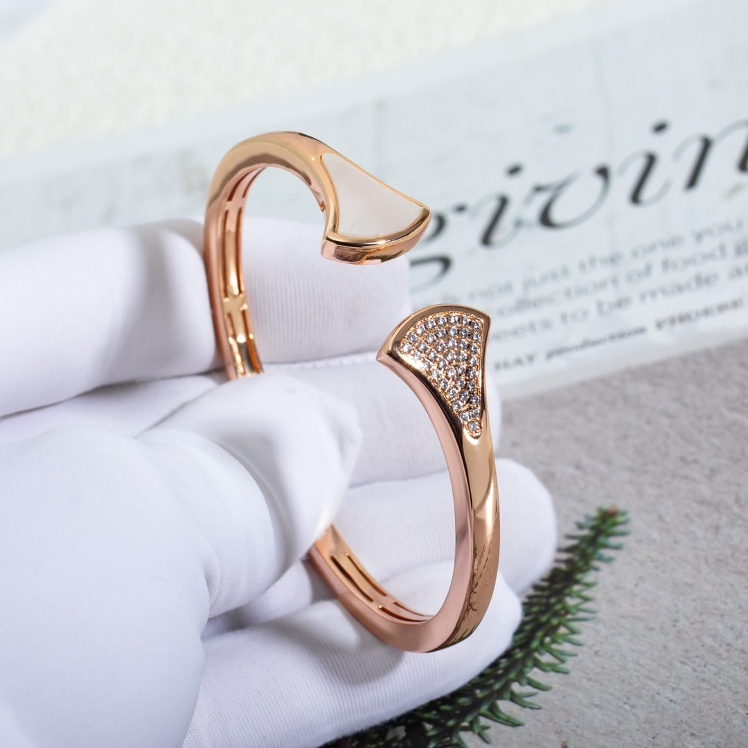 [Luna Brilliance]DREAM BRACELET OPEN PINK GOLD MOP DIAMOND