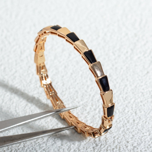 [Luna Brilliance]SERPENTI BRACELET PINK GOLD ONYX