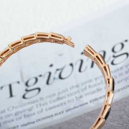 [Luna Brilliance]SERPENTI BRACELET PINK GOLD ONYX