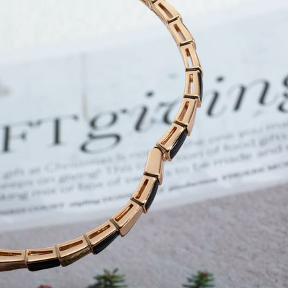 [Luna Brilliance]SERPENTI BRACELET PINK GOLD ONYX