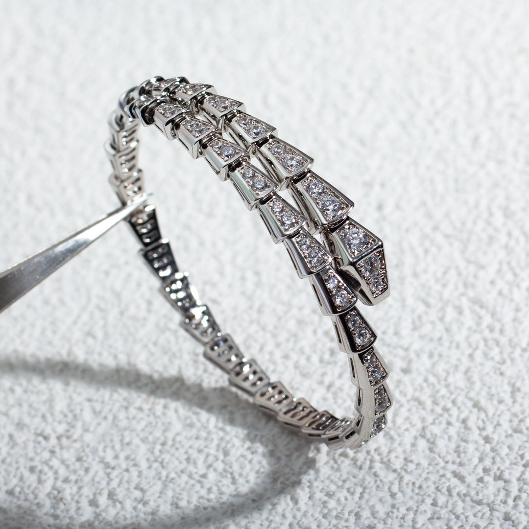 [Luna Brilliance]SERPENTI BRACELET 6MM SILVER DIAMOND