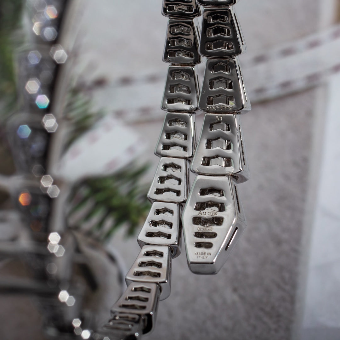 [Luna Brilliance]SERPENTI BRACELET 6MM SILVER DIAMOND