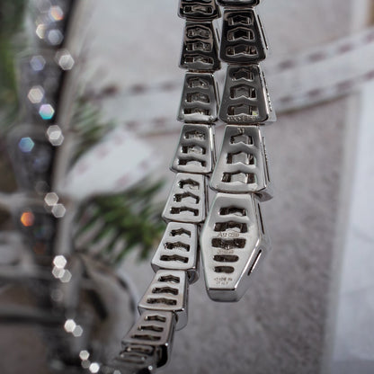 [Luna Brilliance]SERPENTI BRACELET 6MM SILVER DIAMOND