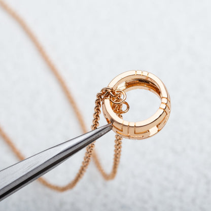 [Luna Brilliance]PARENTESI NECKLACE PINK GOLD