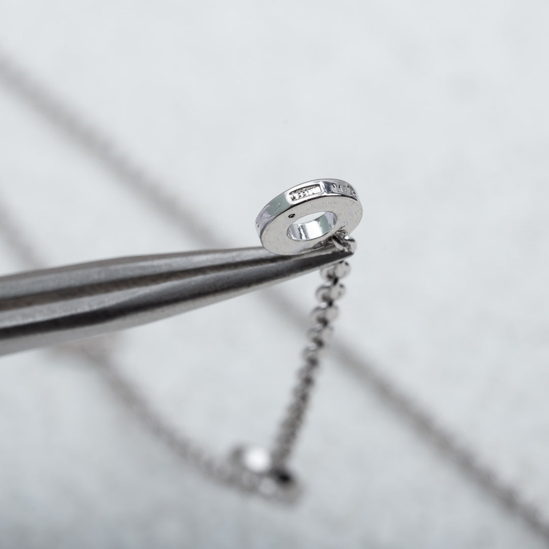 [Luna Brilliance]PARENTESI NECKLACE SILVER DIAMOND