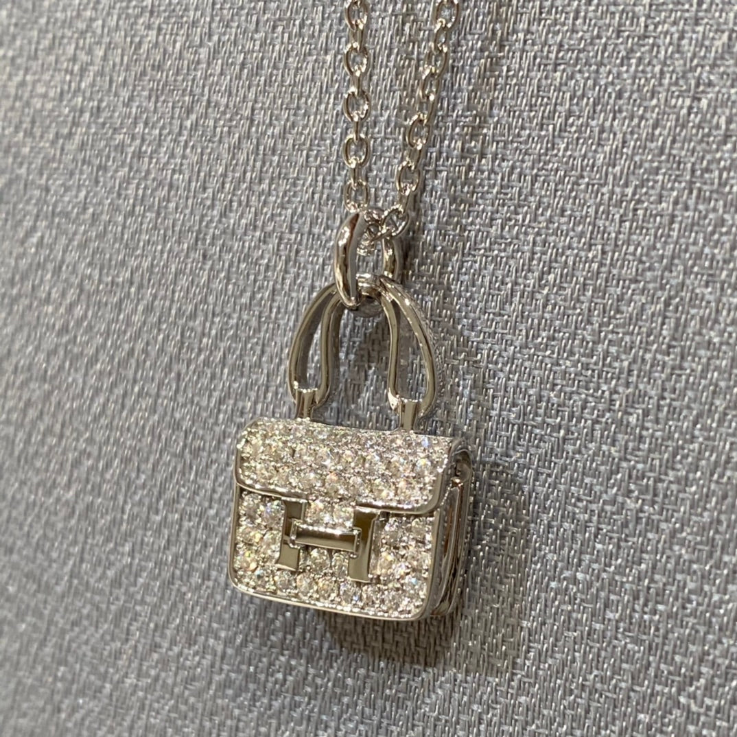 [Luna Brilliance]CONSTANCE PEDANT DIAMOND NECKLACE