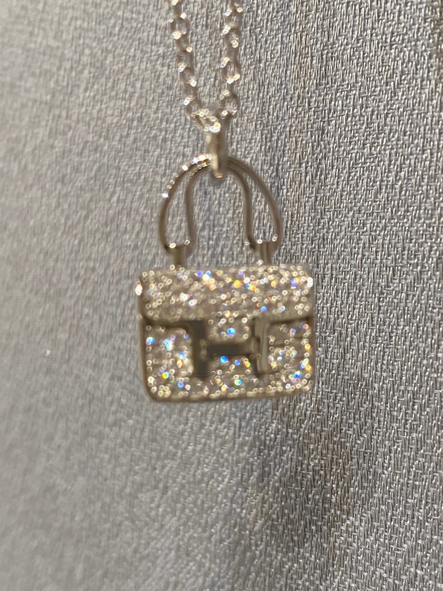 [Luna Brilliance]CONSTANCE PEDANT DIAMOND NECKLACE