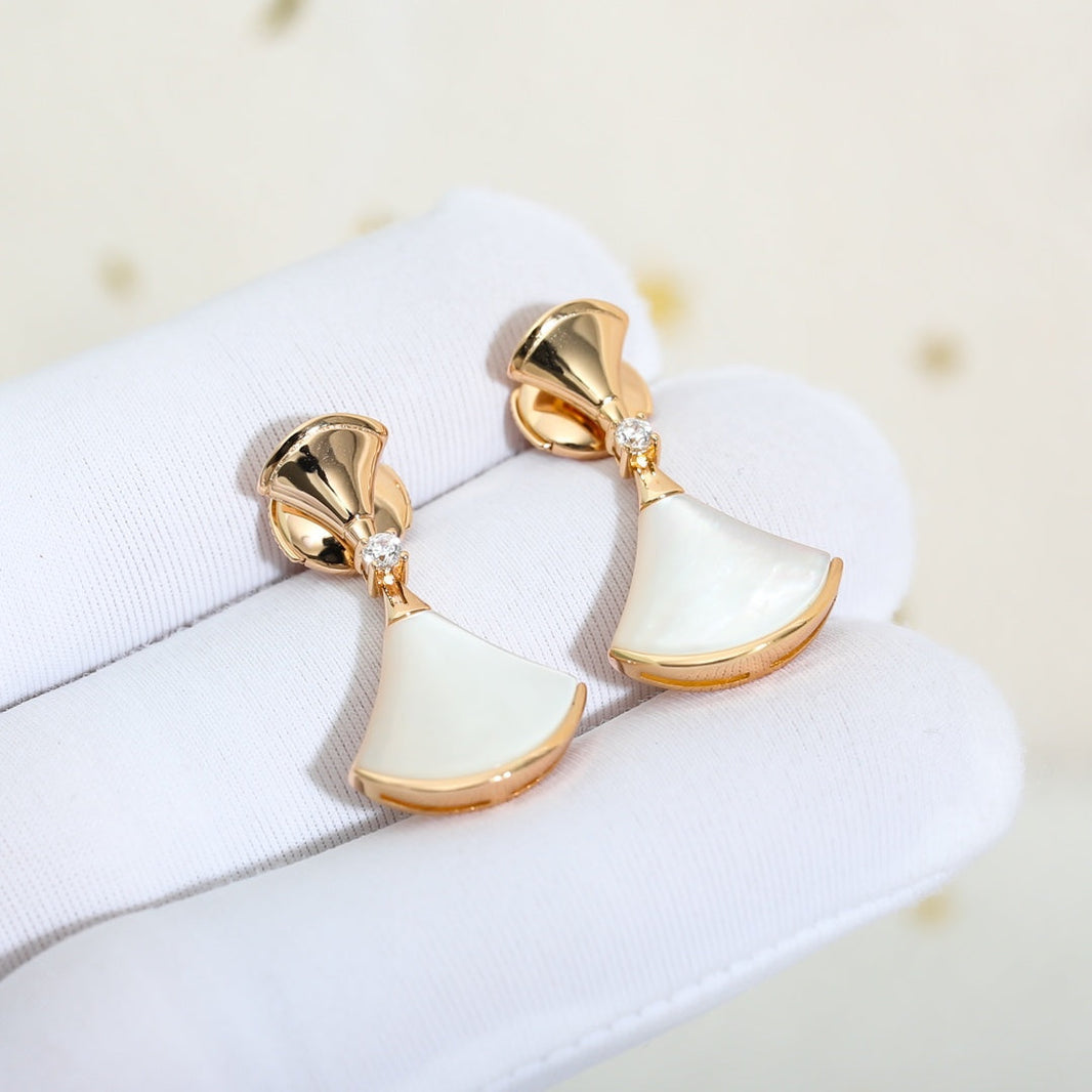 [Luna Brilliance]DREAM MOP PINK GOLD EARRINGS