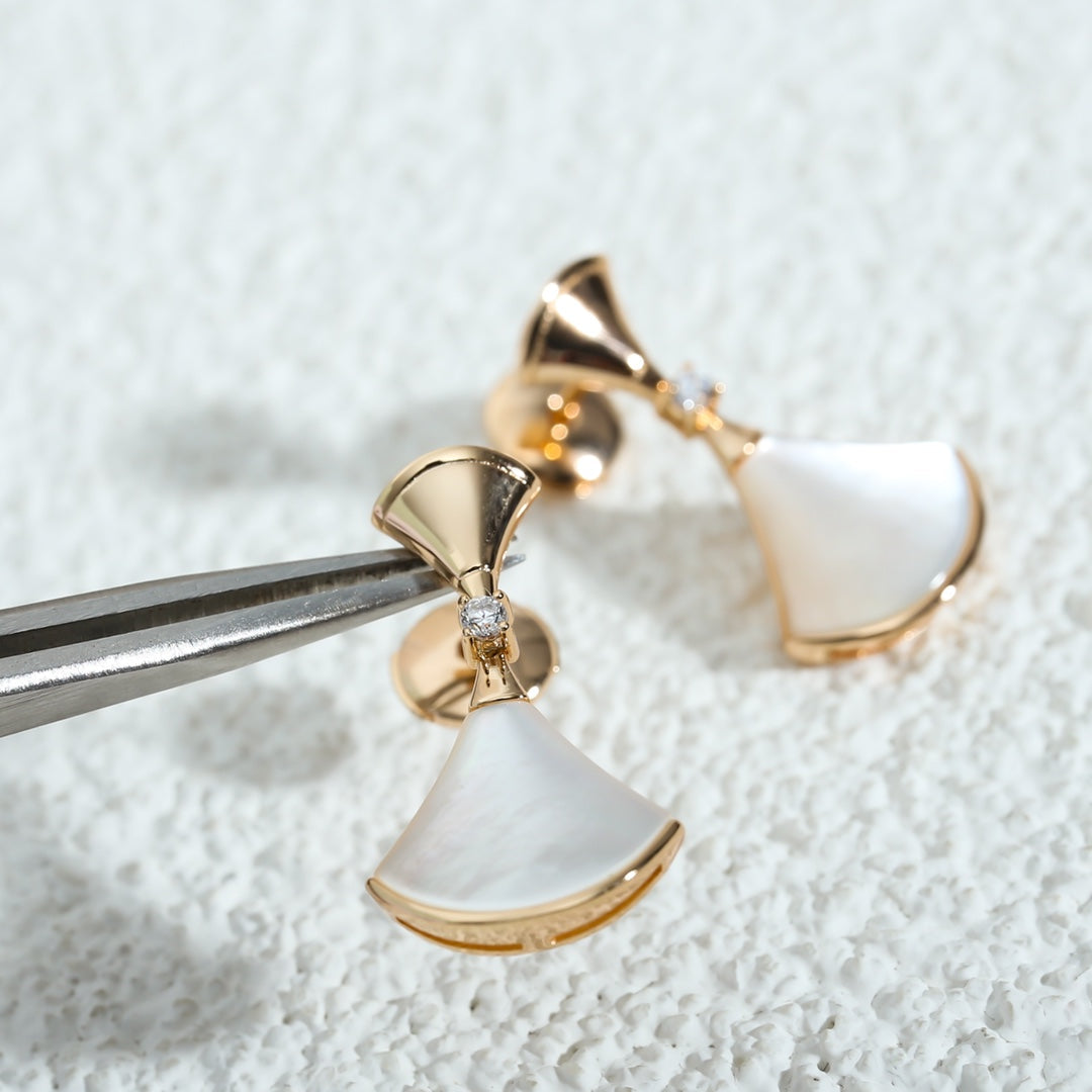 [Luna Brilliance]DREAM MOP PINK GOLD EARRINGS