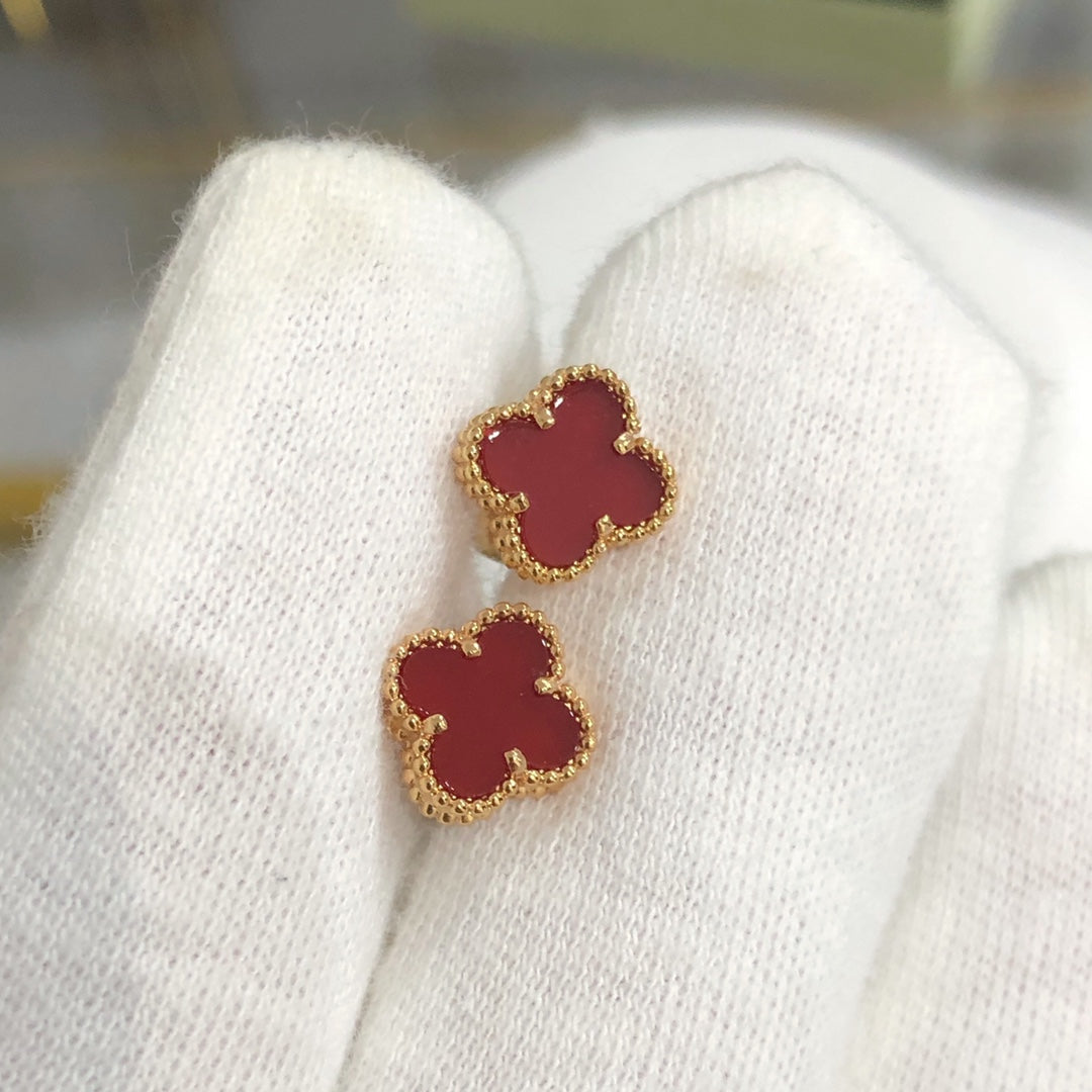 [Luna Brilliance]CLOVER MINI GOLD EARRINGS