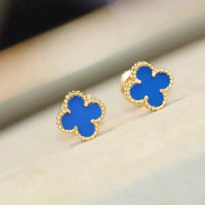 [Luna Brilliance]CLOVER MINI 9.5MM TURQUOISE EARRINGS