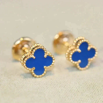 [Luna Brilliance]CLOVER MINI 9.5MM TURQUOISE EARRINGS