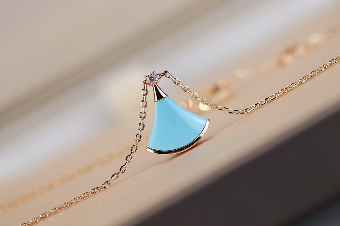 [Luna Brilliance]DREAM NECKLACE TURQUOISE PINK GOLD