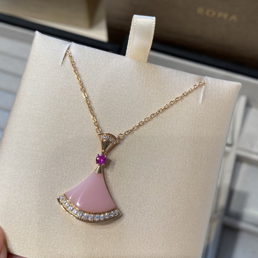 [Luna Brilliance]DREAM NECKLACE PINK OPAL
