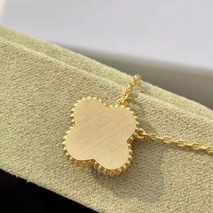 [Luna Brilliance]CLOVER 15MM DIAMOND TURQUOISE NECKLACE
