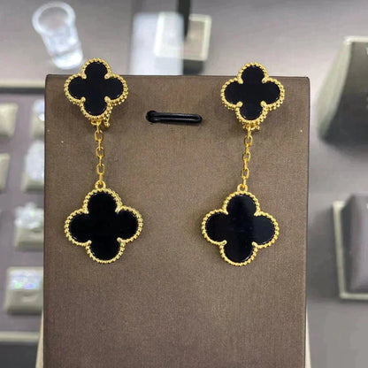 [Luna Brilliance]CLOVER 2 MOTIFS  EARRINGS (MULTIPLE CHOICESC