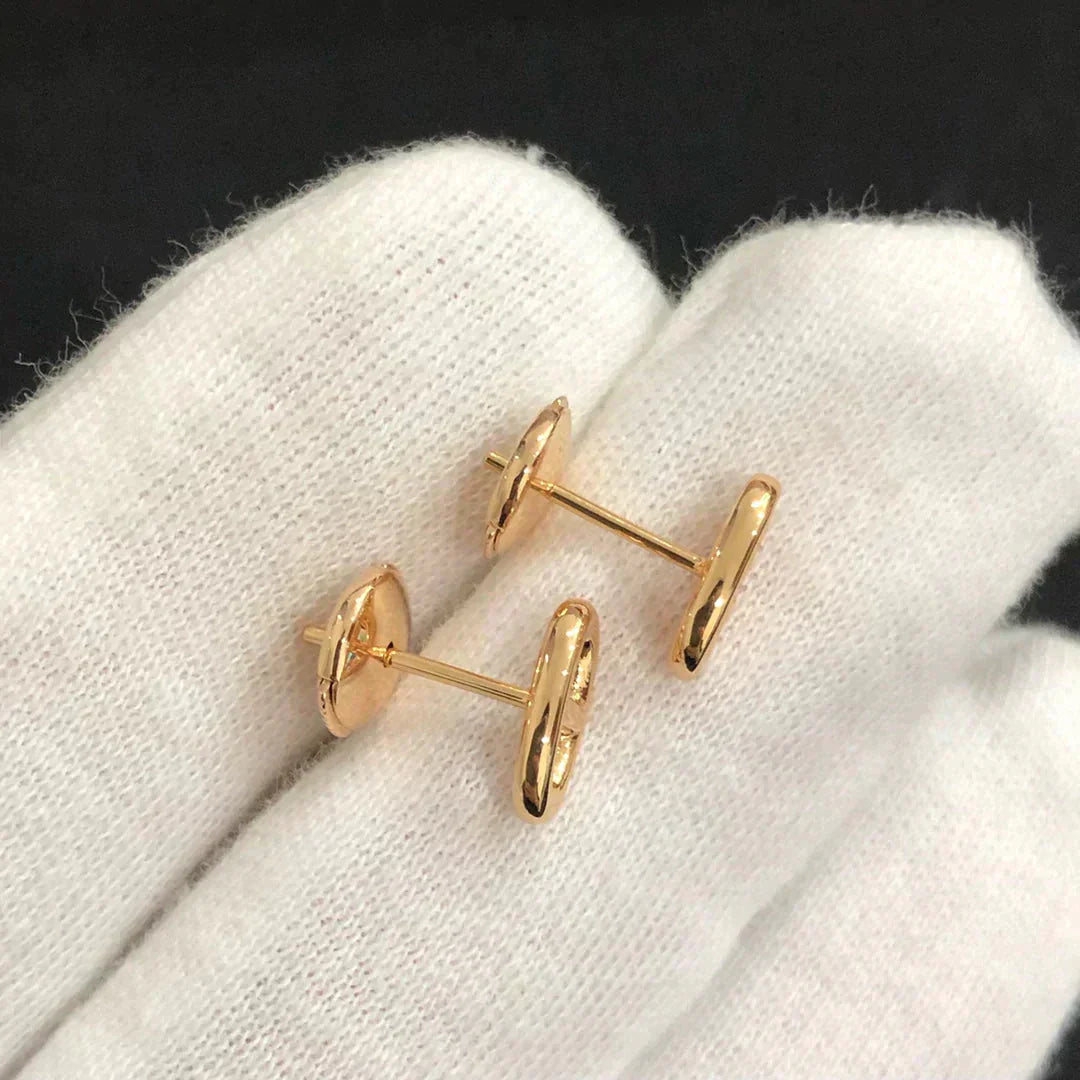 [Luna Brilliance]CHAINE SMALL EARRINGS GOLD AND SILVER