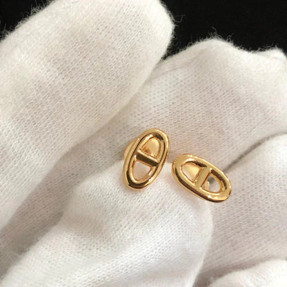 [Luna Brilliance]CHAINE SMALL EARRINGS GOLD AND SILVER