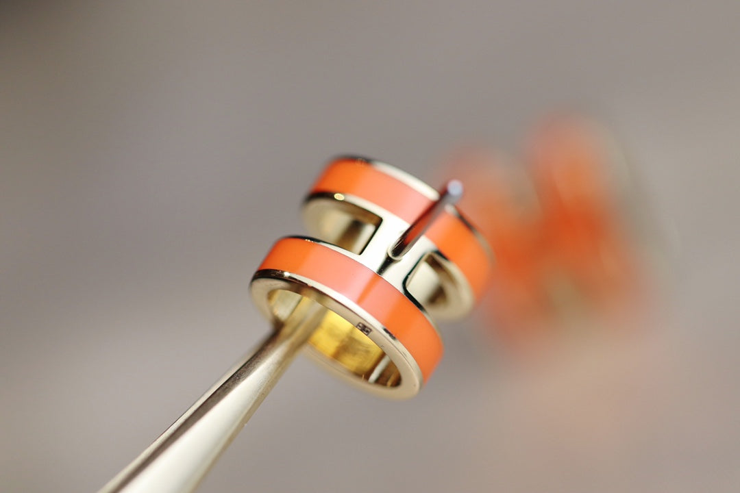 [Luna Brilliance]MINI POP H EARRINGS ORANGE