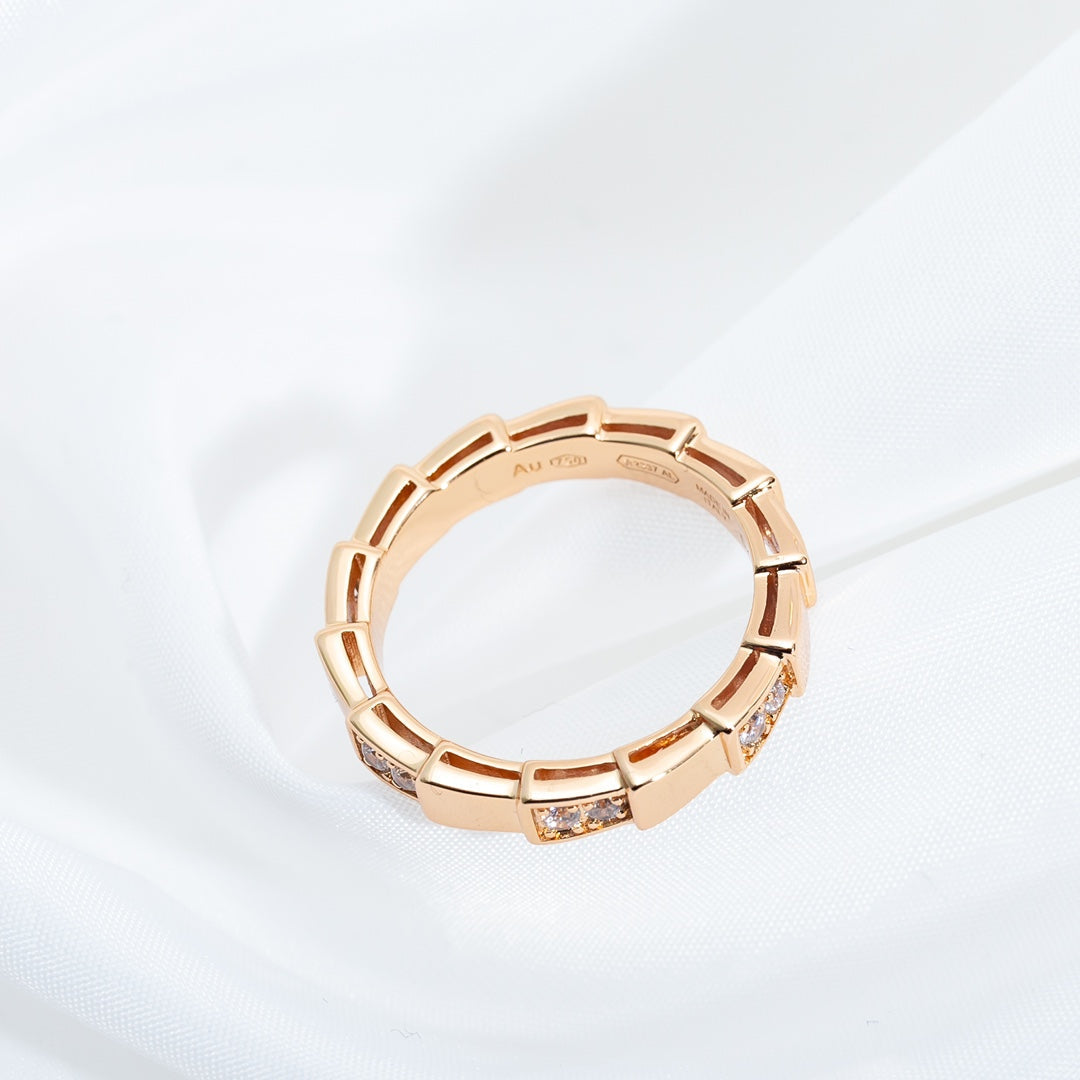 [Luna Brilliance]SERPENTI RING PINK GOLD  3MM