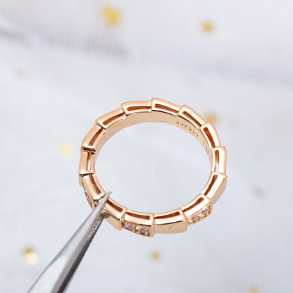[Luna Brilliance]SERPENTI RING PINK GOLD  3MM