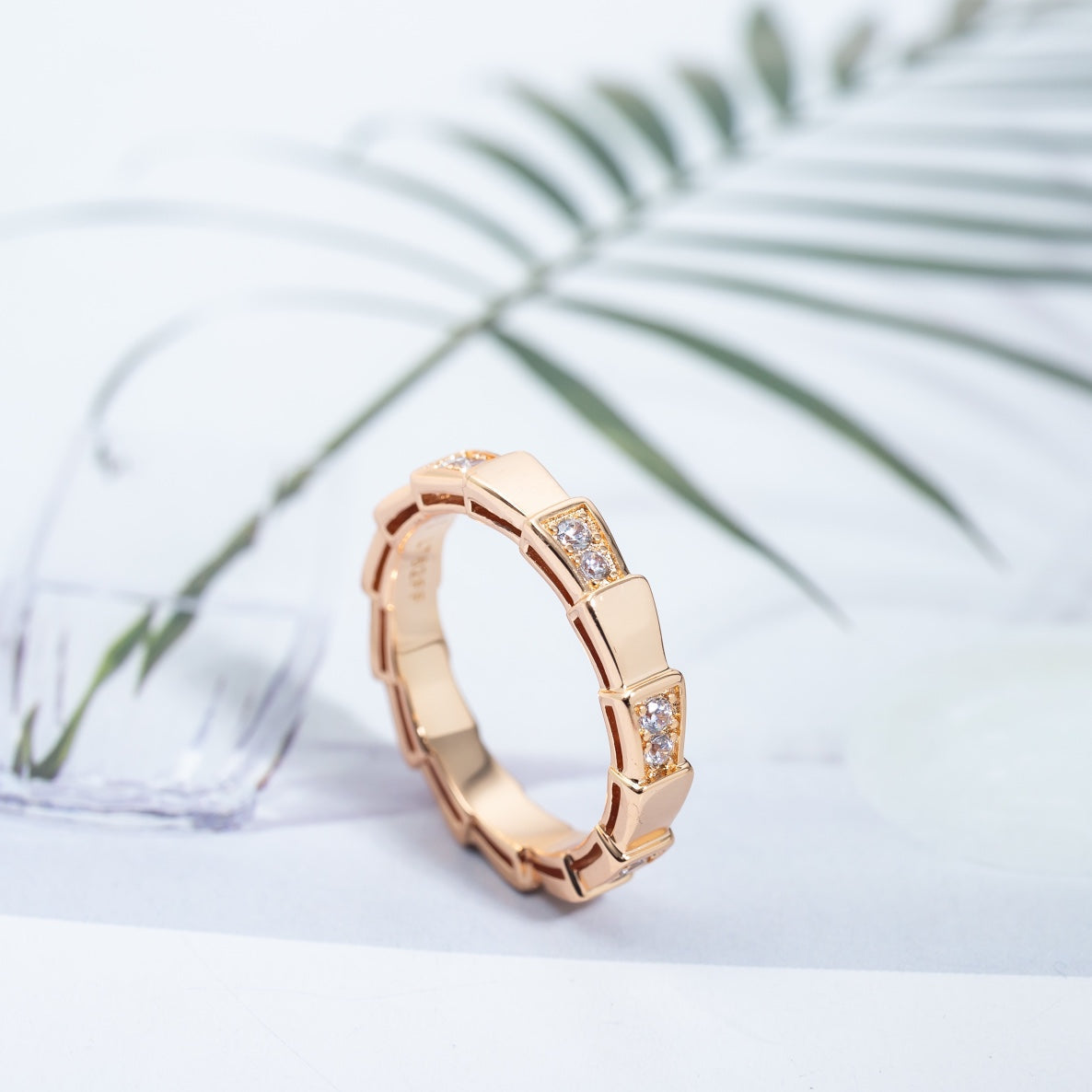 [Luna Brilliance]SERPENTI RING PINK GOLD  3MM