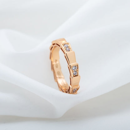 [Luna Brilliance]SERPENTI RING PINK GOLD  3MM