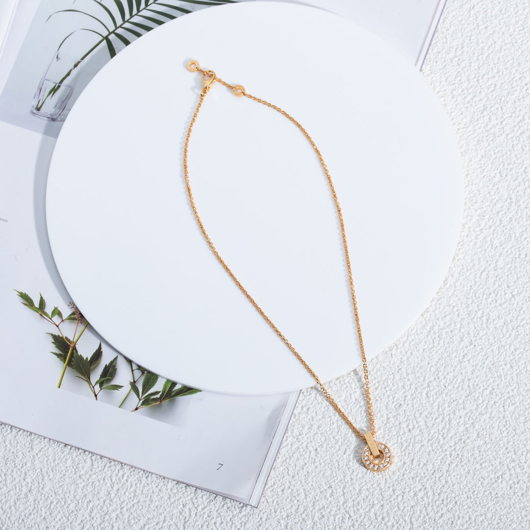 [Luna Brilliance]GARI NECKLACE PINK GOLD DIAMOND