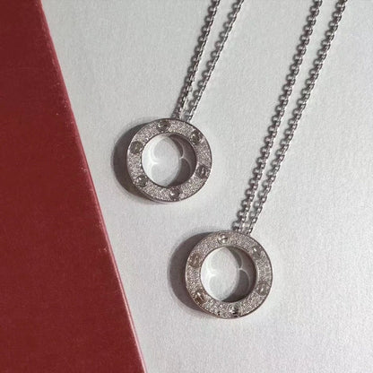 [Luna Brilliance]LOVE NECKLACE ADJUSTABLE SILVER