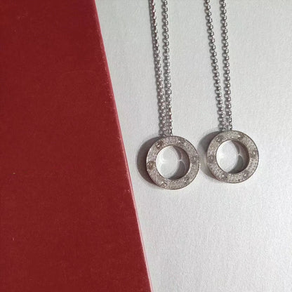 [Luna Brilliance]LOVE NECKLACE ADJUSTABLE SILVER