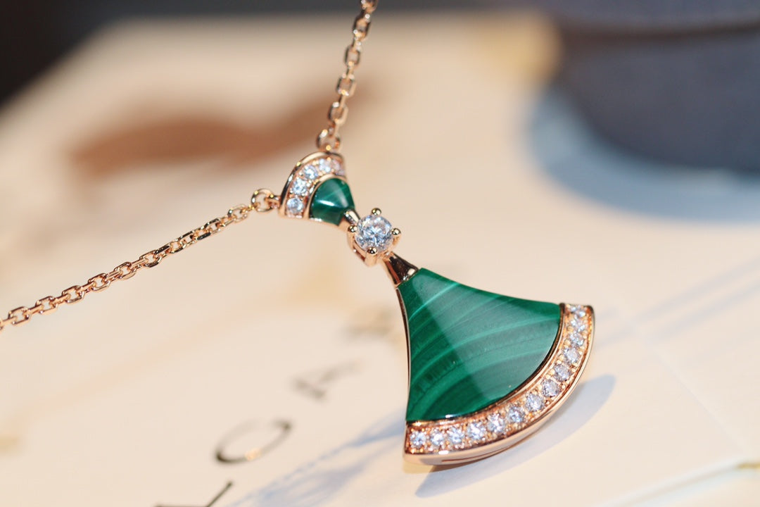 [Luna Brilliance]DREAM NECKLACE MALACHITE DIAMOND