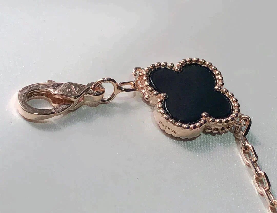 [Luna Brilliance]CLOVER 5 MOTIFS MULTICOLOR  BRACELET