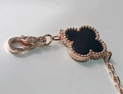 [Luna Brilliance]CLOVER 5 MOTIFS MULTICOLOR  BRACELET