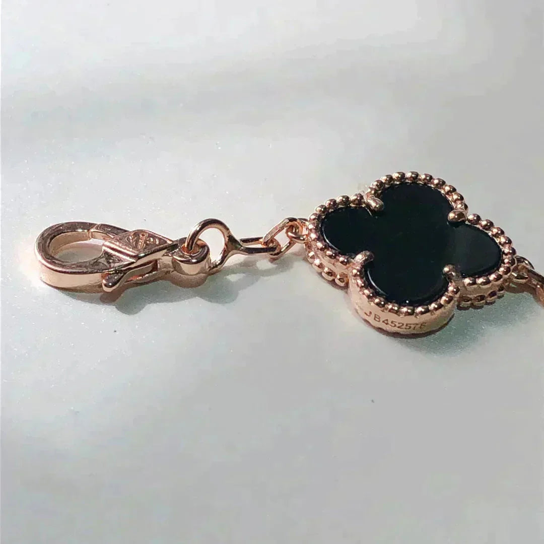 [Luna Brilliance]CLOVER 5 MOTIFS MULTICOLOR  BRACELET